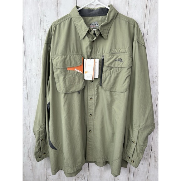 Natural Gear Other - Men's Natural Gear River Shirt Sage Dry Vent NWT Sun Protection Size 2XL